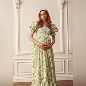nothing fits but dresses KIKO Dress  Smocked Muslin Maternity Dress